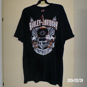 LAIDLAW'S HARLEY-DAVIDSON BALDWIN PARK CA. DUELING EAGLES GRAPHIC T-SHIRT